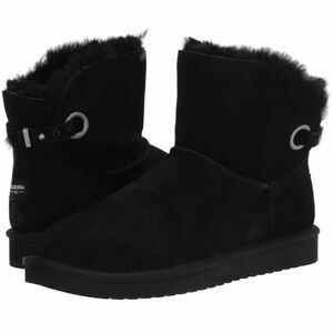 Koolaburra by Ugg Black Suede Shearling Short Boot